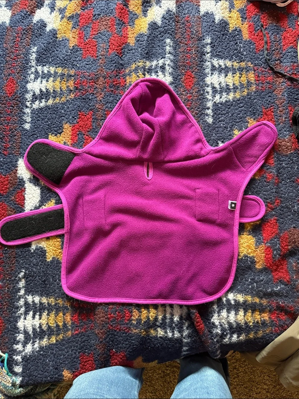 Wilderdog Pink Striped Hooded Dog Fleece Size Small